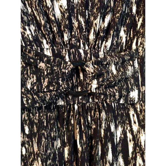 Nina Leonard Dress. Black and Cream Size Small with Abstract Design - Picture 7 of 7